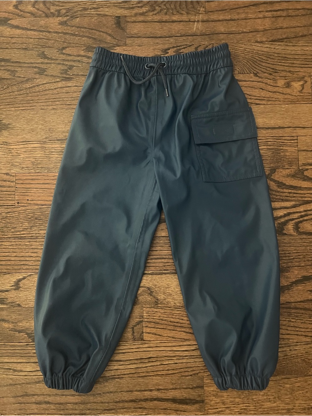 Kids Hatley Navy Blue Rain Pants, 3T